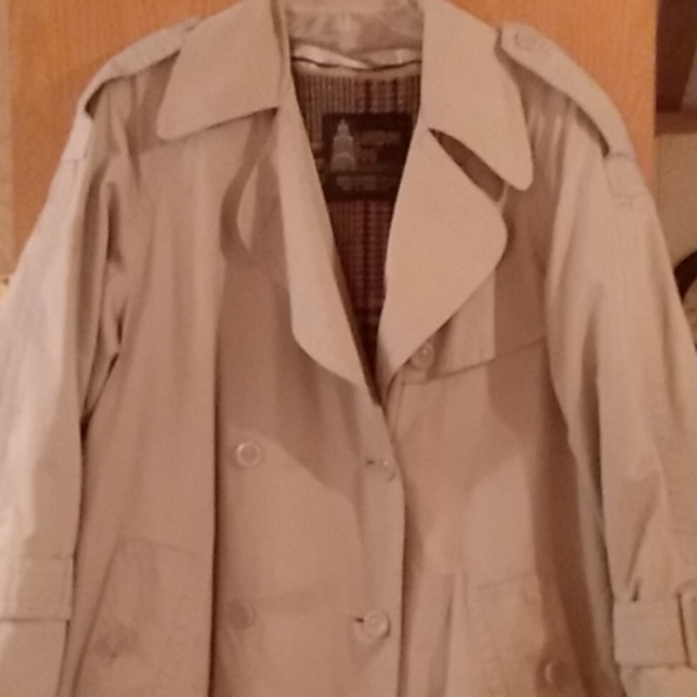 London Fog coat with plaid zip out lining